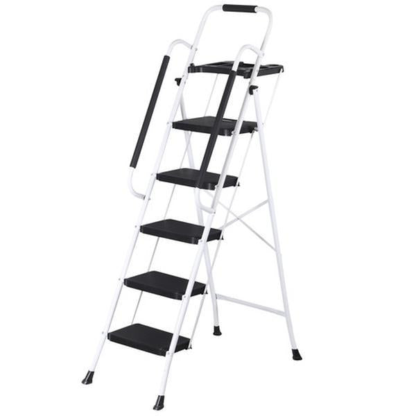Foldable Steel Ladder (330 lbs Capacity)