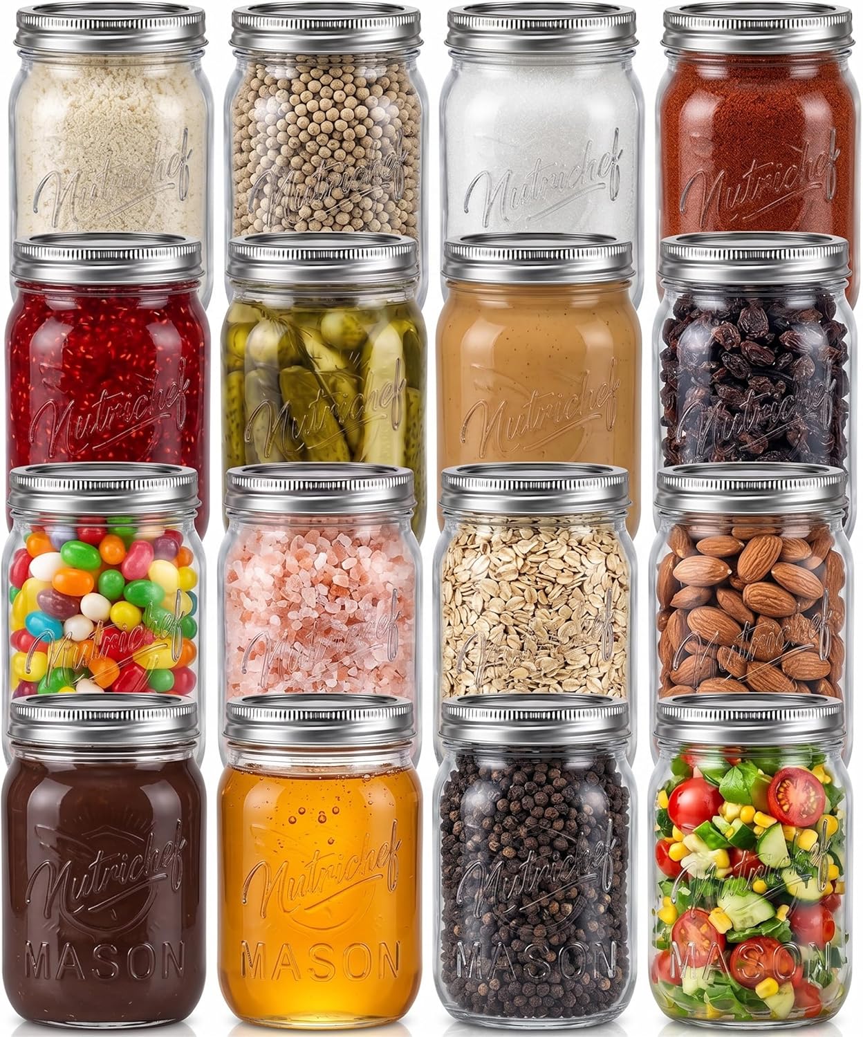 Vencate Magnetic Spice Jars Set